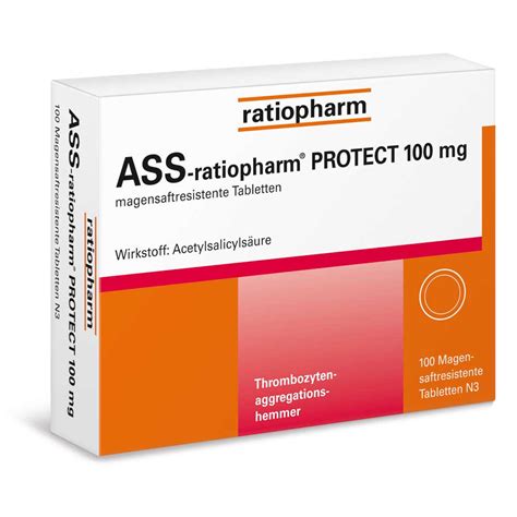 ASS Ratiopharm PROTECT 100 Mg Shop Apotheke