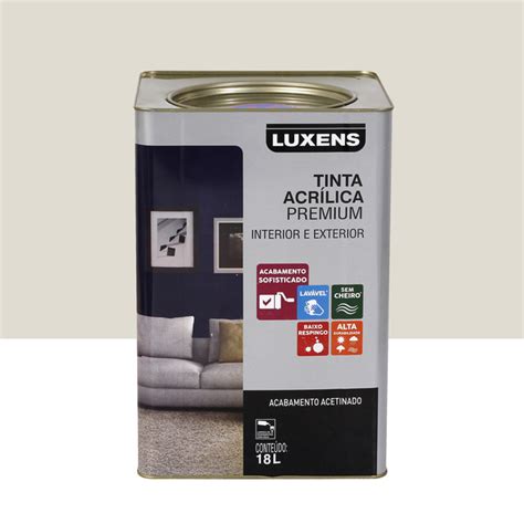 Tinta Acr Lica Acetinado Premium Gelo L Luxens Leroy Merlin