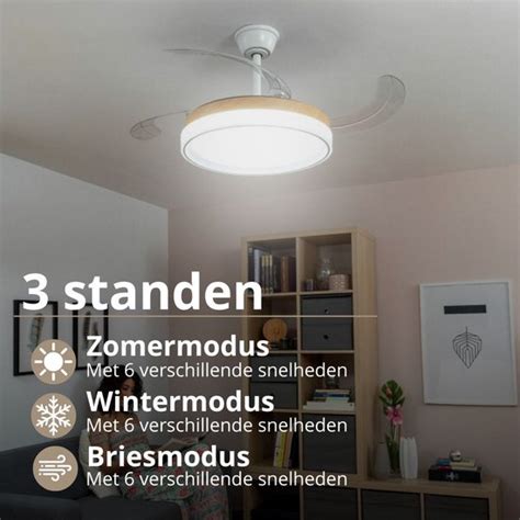 Infrabewust Plafondventilator Met Verlichting 72W 6 Snelheden