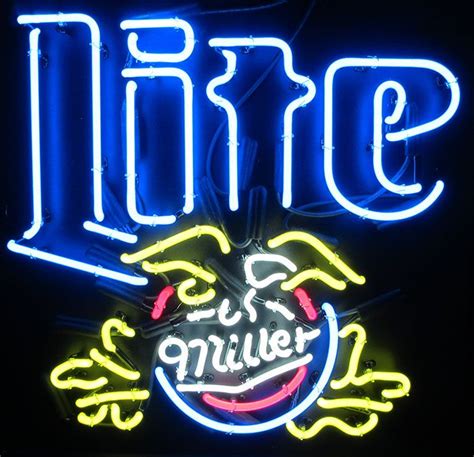 This Miller Lite Eagle Neon Sign Measures 24 Inches Wide And 24 Inches