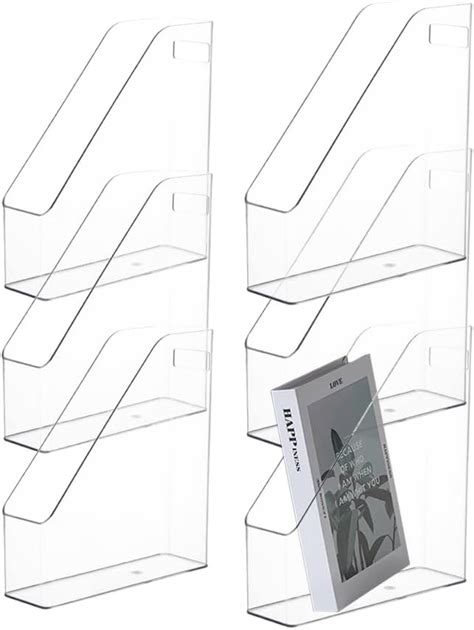 Amazon Voittozege 6 Pack Clear Acrylic Magazine File Holder