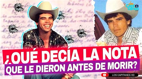 Qu Dec A La Nota Que Le Entregaron A Chalino S Nchez Antes De Morir