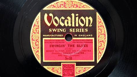 Benny Carter And His Orchestra Swingin The Blues 1936 Youtube