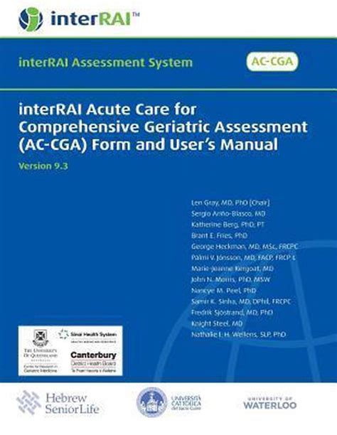 Interrai Acute Care For Comprehensive Geriatric Assessment Ac Cga