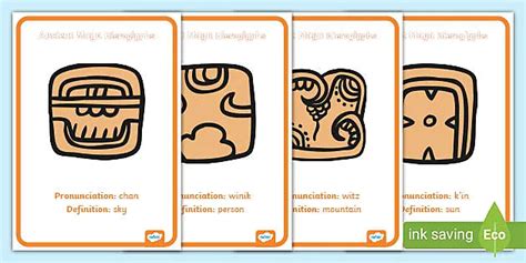 Ancient Maya Hieroglyphs Display Posters Teacher Made 44 Off