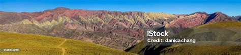 serrania de hornocal hill   colors cerro de  colores stock photo