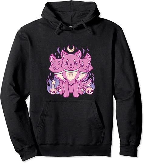 Perfect Kawaii Pastel Goth Cute Creepy 3 Headed Dog Anime Skull Moon T