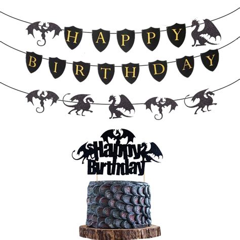 Buy Jevenis Dragon Birthday Banner Dragon Birthday Party Decoration