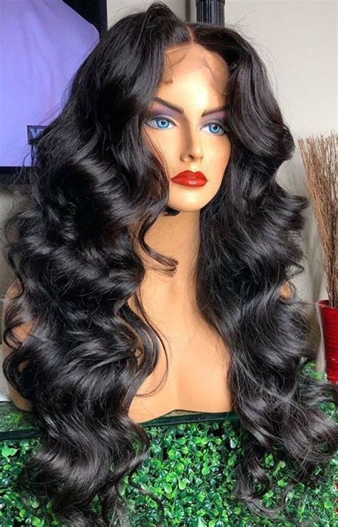 Beautiful Middle Part Long Wavy Wigs For Black Women Lace Front Wigs