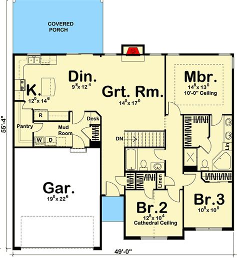 Simple Single Story Home Plan 1550 Sq Ft 62492dj Architectural Designs House Plans