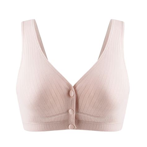 Female Bra Gather Breastfeeding Pregnancy Breathable Front Open Button