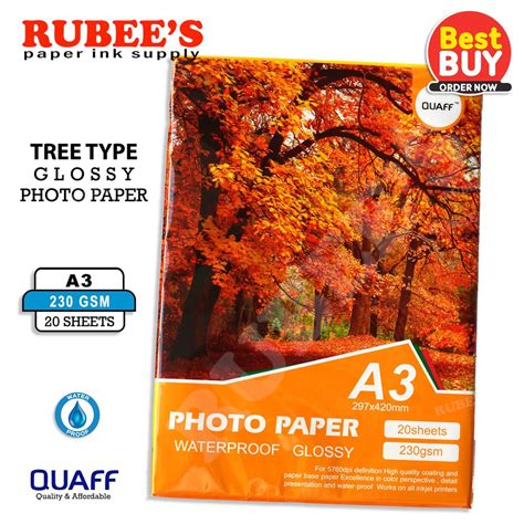 Quaff A Glossy Photo Paper Gsm Tree Type Shopee Philippines