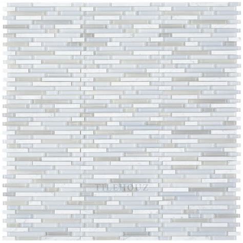 Linear Carrara Goose 11 75 X 12 Glass Mosaic Tilehouz