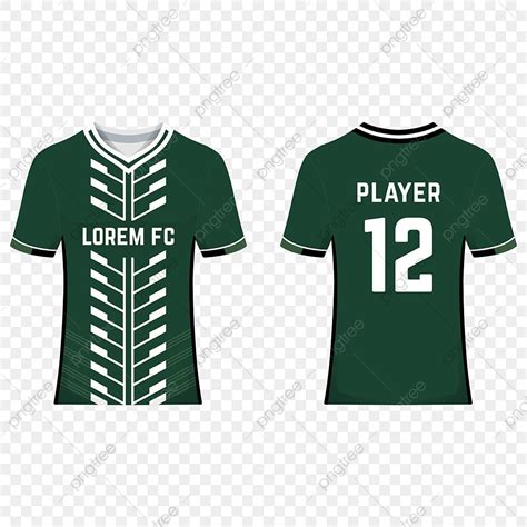 Gambar Desain Vektor Jersey Sepak Bola Hijau Dan Putih Desain Jersey