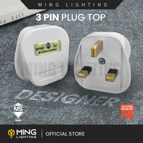 SIRIM 13A 3 Pin Plug Top Socket Plugtop Suis Electric Induction