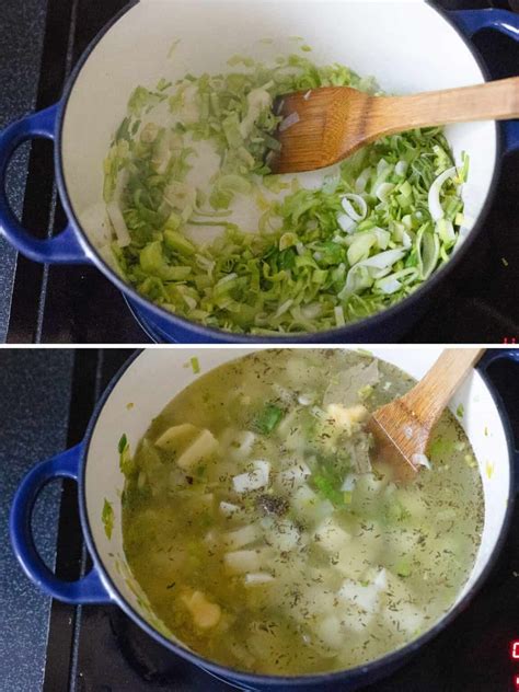 Leek And Potato Soup Vegan No Cream A Saucy Kitchen