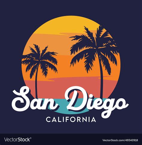 San diego california united states of america Vector Image