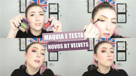 Maquia E Testa Novas Cores Do BT Velvet Trying New Makeup YouTube