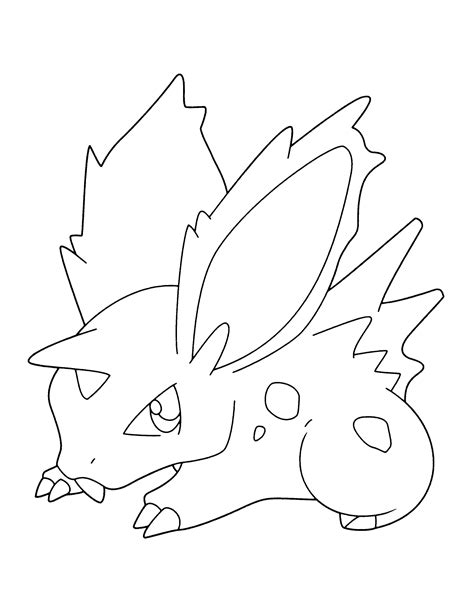 Nidorino Coloring Page