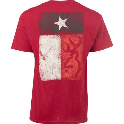 Browning Mens Classic Distressed Texas Flag T Shirt Academy