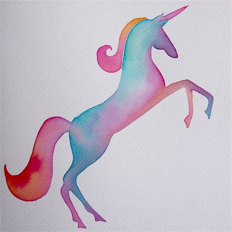 How To Paint A Rainbow Unicorn Easy Step By Step Colorful Unicorn