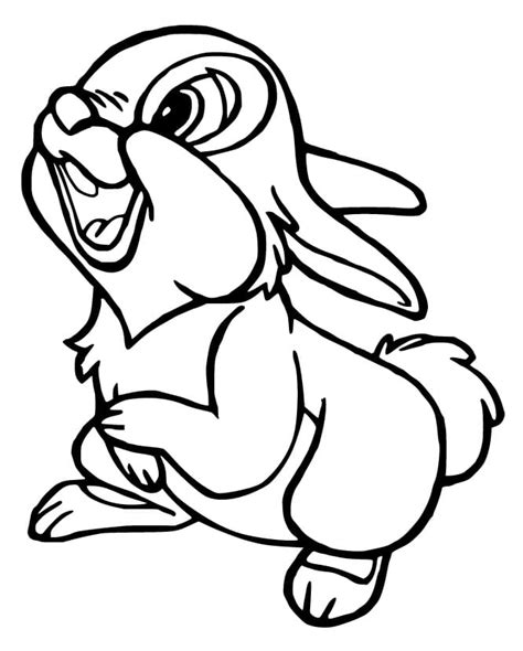 Lovely Miss Bunny And Thumper Coloring Page Free Printable Coloring