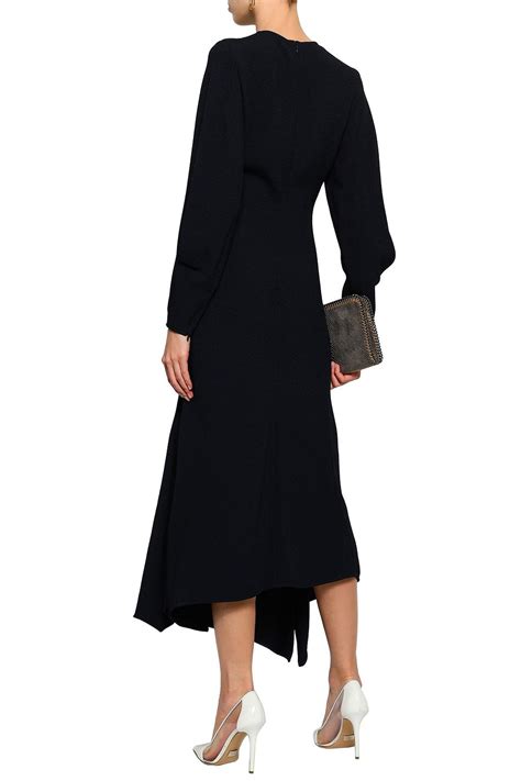 Victoria Beckham Asymmetric Crepe Midi Dress The Outnet