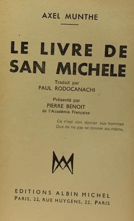 Le livre de San MIchèle traduit par Rodocanachi présenté par Pierre