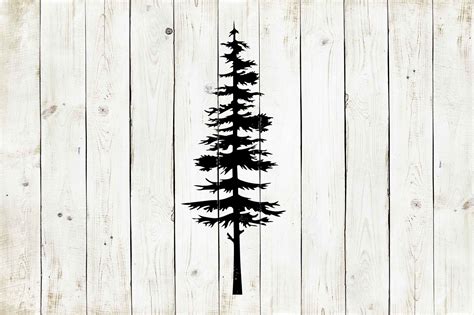 Pine Tree Stencil Spruce Pine Tree Reusable Color Draw Etsy Uk