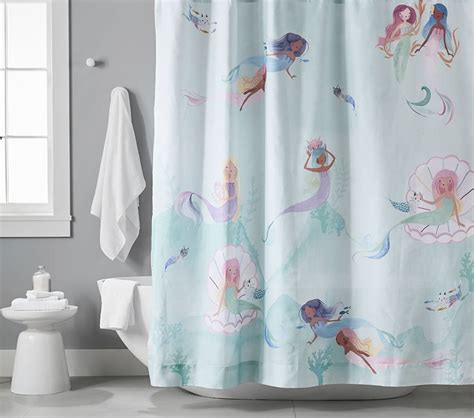 Sensational Mermaid Bathroom Curtains Etsy Door Curtain