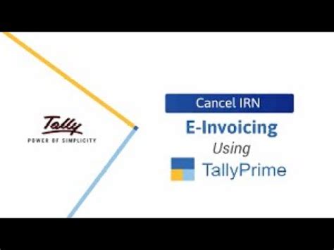 How To Cancel E Invoice In TallyPrime Release 2 X YouTube