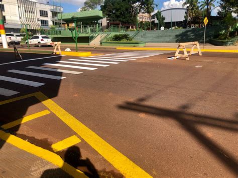 Coronel Bicaco Faixas De Pedestres E Sinaliza Es De Tr Nsito T M