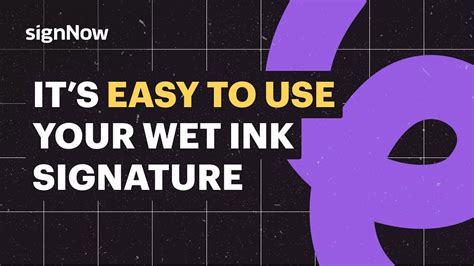 How To Add Your Wet Ink Signature Online With Signnow Youtube