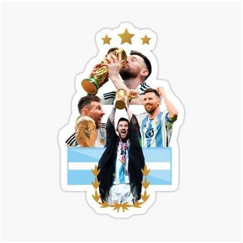 Messi Campe N Del Mundo Football Stickers Messi Argentina Messi Drawing