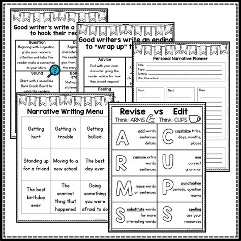 Narrative Writing Unit Second Grade Graphic Organizers Posters Writing Papers Made By Teachers