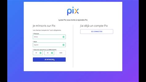 Pix Guide L Ve Cr Ation Compte Avec Identifiants Youtube