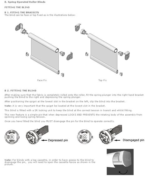 Installation Information for Roller Blinds