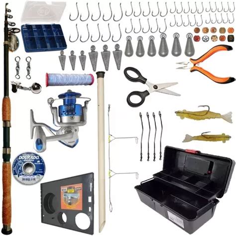 Kit De Pesca Praia Completo Vara M Molinete Itens Mercadolivre