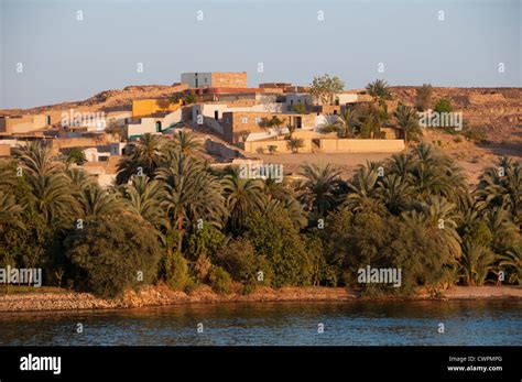 Typical Scenery Along The Nile River Between Aswan And Luxor Egypt