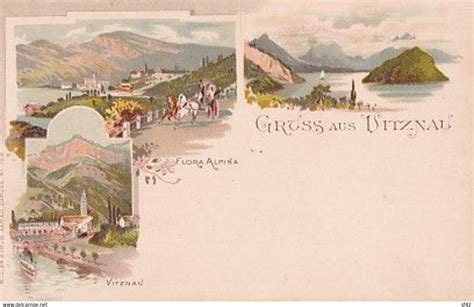 LU Luzern GRUSS AUS VITZNAU LITHO 3 VUES