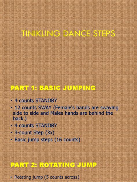 Tinikling Dance Steps | PDF