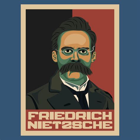 Friedrich Nietzsche Philosopher Retro Vintage Poster 12884393 Vector