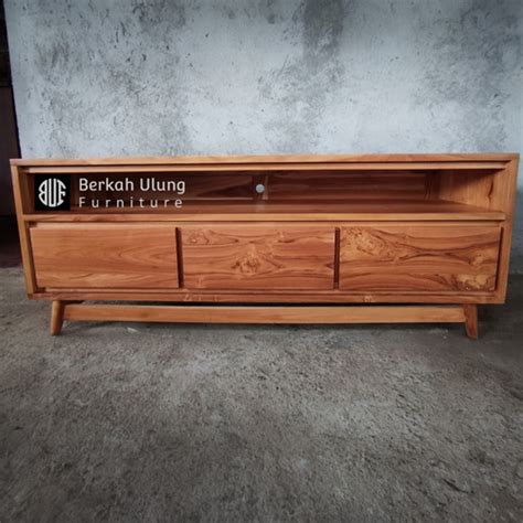 Jual Buffet Meja Tv Minimalis Retro Laci 3 Kayu Jati Meja Tv 150