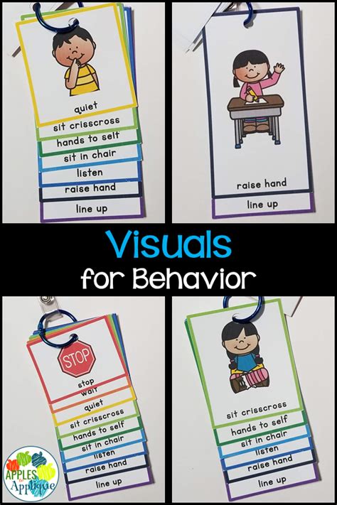 Lanyard Free Printable Visual Cue Cards For Autism