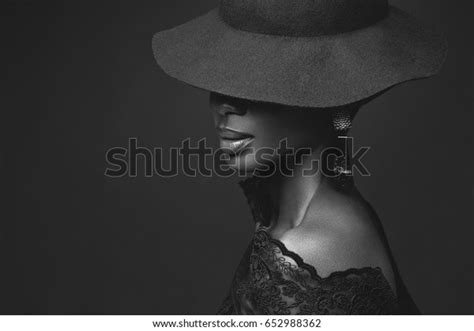 Beautiful Girl Black Hat Stock Photo Edit Now 652988362