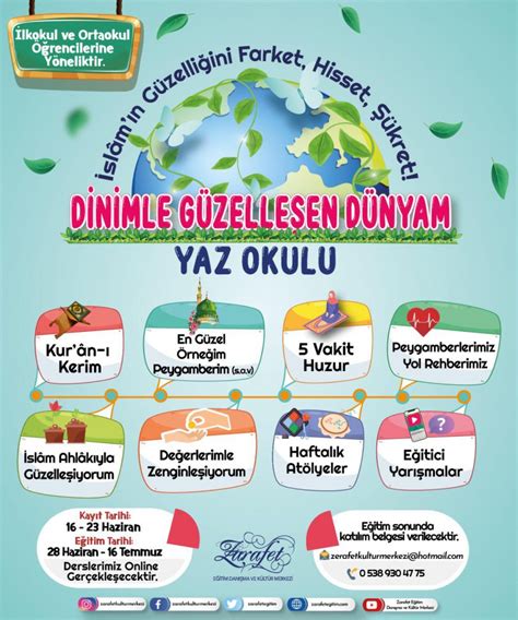 Haydi Çocuklar Dinimle Güzelleşen Dünyam Yaz Okulu Programı Kayıtları