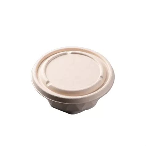 Customized Ml Biodegradable Sugarcane Bagasse Salad Bowl With Lid