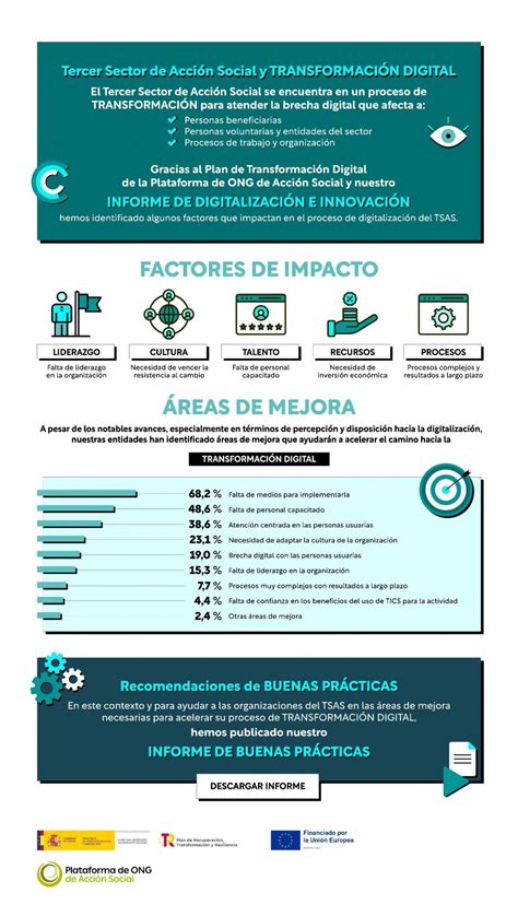 Plataforma de ONG de Acción Social Infografía factores de impacto y