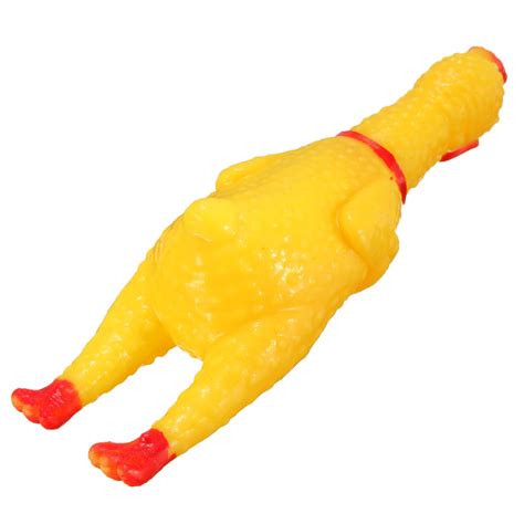 Yellow Screaming Rubber Chicken Pet Dogtoy Squeaker Stress Relievers