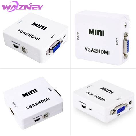 Mini Hdmi To Vga Converter Box Hd 1080p Vga2hdmi Hdmi2vga Av Vga To Hdmi Audio Video Adapter For